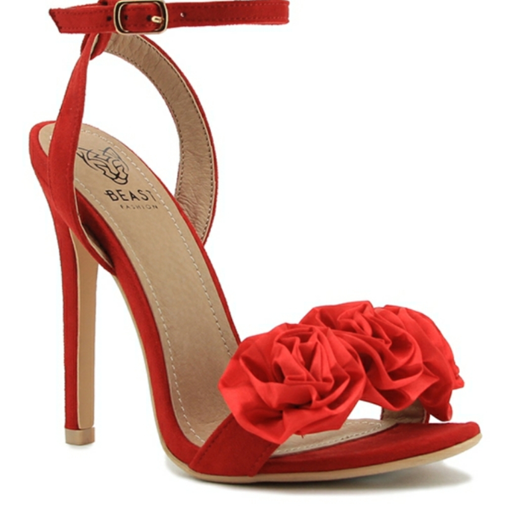 Red Ankle Strap Heels